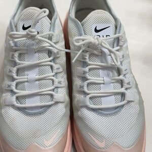 Nike Women's White Mesh Sneakers with Light Pink Soles